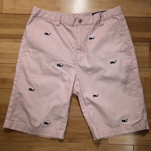Vineyard Vines Boys Whale Embroidered Breaker Shorts | Pink | Size 16